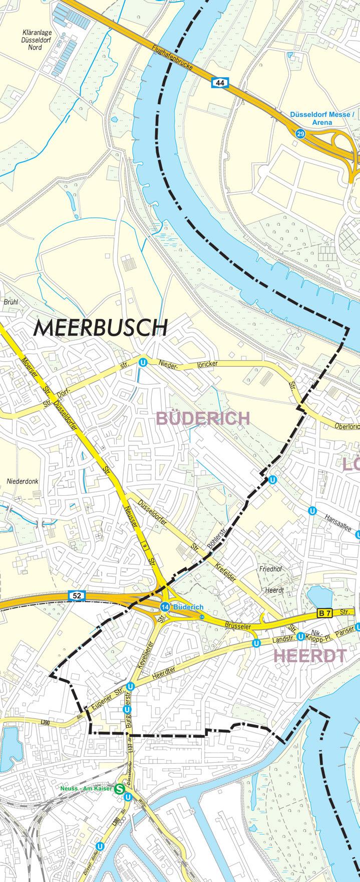 EIN NEUES QUARTIER FÜR WOHNEN UND ARBEITEN DIREKT AN DER DÜSSELDORFER STADTGRENZE Auf der 26 Hektar großen ehemaligen Böhler- Erweiterungsfläche direkt an der Stadtgrenze zu Düsseldorf-Heerdt