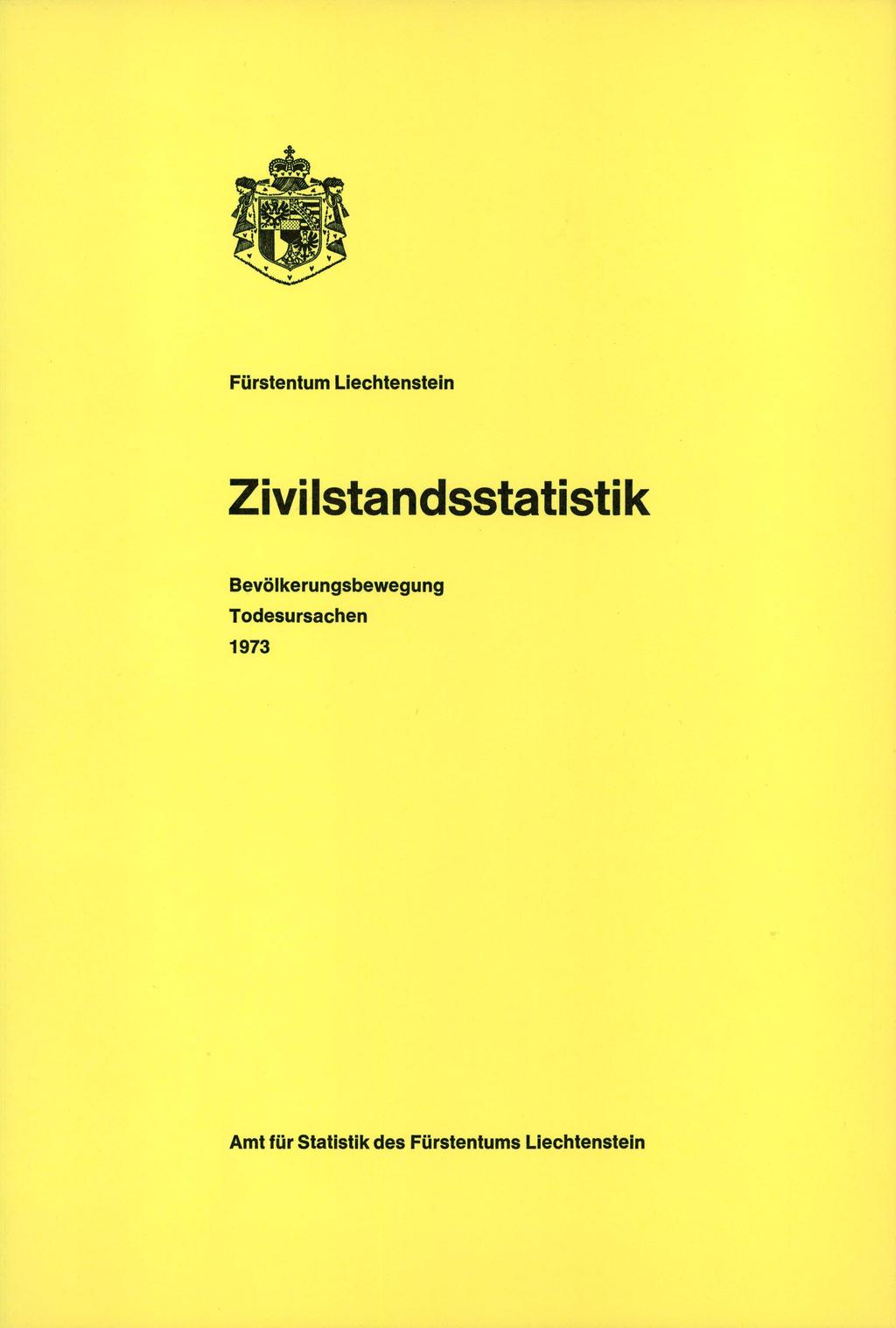 Fürstentum Liechtenstein Zivilstandsstatistik