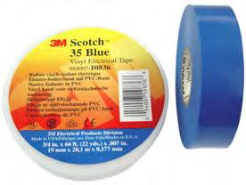 Elektroprodukte PVC-Elektro-Isolierbänder Scotch 35 Elektro-Isolierband aus PVC Scotch 35 ist das Farbprogramm zu Scotch Super 33+ mit nahezu identischen Eigenschaften.