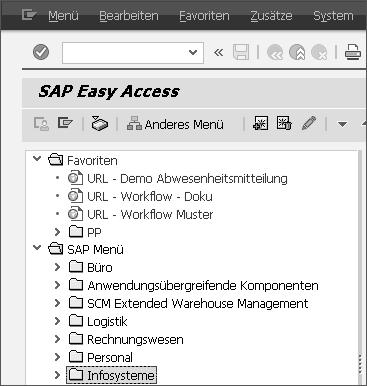 Kapitel Im SAP-System navigieren Im vorangegangenen Kapitel 5 haben Sie erfahren, wie Sie sich am SAP-System an- und abmelden.