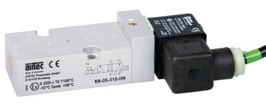 Ventile elektrisch betätigt Elektrisch betätigte Ventile Form Gerätekennzeichnung A nach DIN EN 175301-803 Elektrisch betätigte Ventile werden wie folgt gekennzeichnet: II 2GD c T5 T100 C * -10 C T