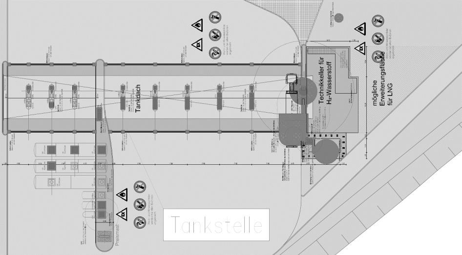 VERSORGUNGSINFRASTRUKTUR TANKSTELLE (FLÜSSIG + GASE) Konzept der Tank- und Rastanlage der Zukunft des BMVI vom 02.06.