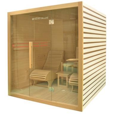Saunawände Wichtig: Bringen Sie den Handgriff an, bevor das Türelement an die Sauna montiert wird! Platzieren Sie die Glasfront der Sauna vorsichtig vor das Bodenelement.