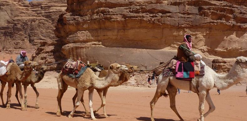 7. Tag Petra Wadi Rum Aqaba Heute verlassen Sie Petra und fahren nach Wadi Rum, das faszinierende Wüstental der Beduinen, eingerahmt von braunroten, zerklüfteten und zerrissenen Gebirgszügen.