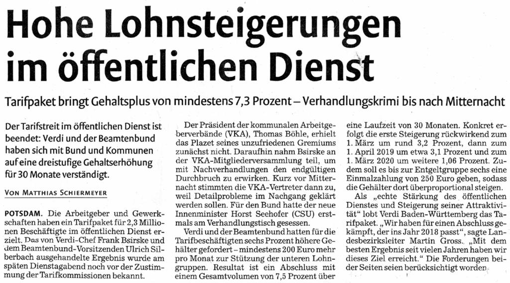 Stuttgarter Nachrichten vom Mittwoch, den 18. April 2018 Die Stimme der Jugend Hochschule Kehl 80.
