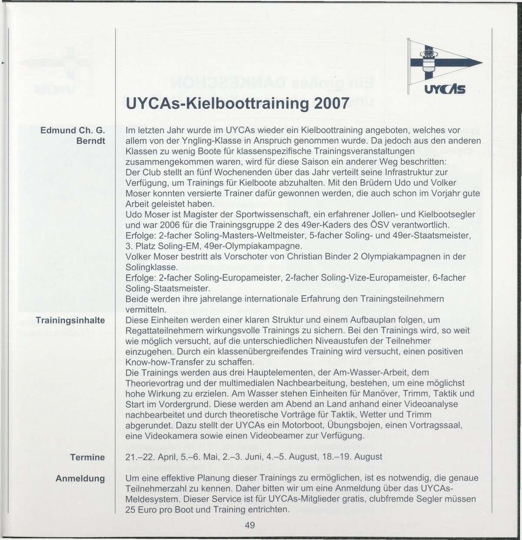 UYCAs-Kielboottraining 2007 UYC/S Edmund Ch. G.