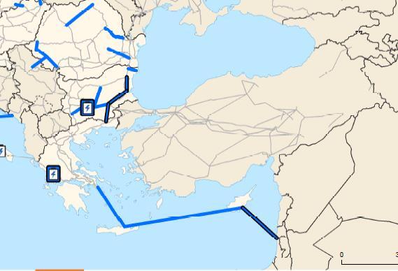 Festland Kreta Zypern Israel Realisierung des ersten Teilelements (Zypern Israel)