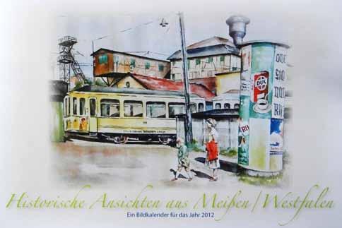 Das Titelbild ist die einzige Zeichnung und erinnert sowohl an die Zeche aber vor allem an die Mindener Straßenbahn an ihrer Endstation in Meißen.