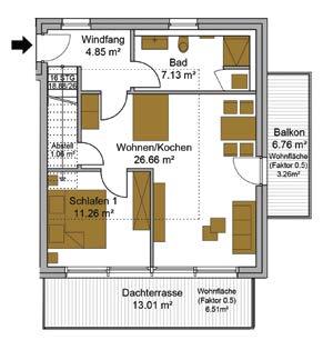 2. Obergeschoss + Dachgeschoss Wohnung 8 (2.