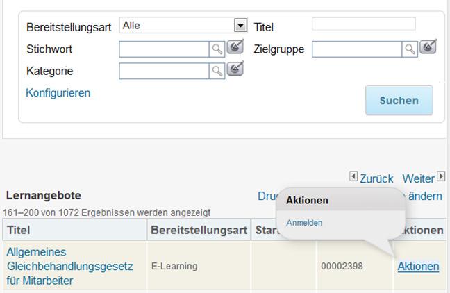 1.- 4. Anmeldung, Kurs suchen, Kurs auswählen 1. Homepage BayLern (www.baylern.de) - Button "Anmelden" drücken 2.