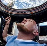 Raumstation ISS, als erstes Foto seiner Mission, veröffentlicht am 07.08.2018 auf Facebook.