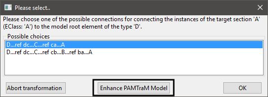 8.3 Zusammenfassung von Mehrdeutigkeiten vorzunehmen. Zur Vornahme sämtlicher dieser Einstellungen bietet das PAMTraM-Framework einen speziellen Konfigurations- Dialog, welcher im Anhang in Abschn. B.