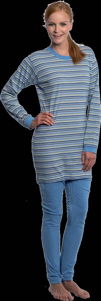 CareFunction Rücken- & Beinreißverschluss Optik modischer Pyjama sehr
