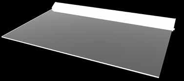 Echtglasvordach LED LED-Bänder nach vorne und nach unten gerichtet Ansicht bei Tage 100 cm 160 cm 13,5 cm LED-Lichttechnik: Umweltfreundlich & kostensenkend Wandhalter aus Aluminium Produkt Maße