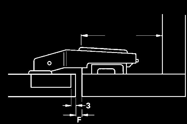 Topfscharnier Grazila-Clip Öffnungswinkel:,5 9,5 Stollenscharnier mit Schnellmontage-Technik auf der Korpusseite Türdicke: 16 bis 6 mm Dreidimensional verstellbar Schließautomatik Ganzmetall: Topf: