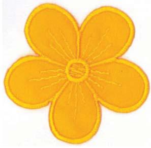 WE30035 Blume gelb 3 x 3 cm Art.