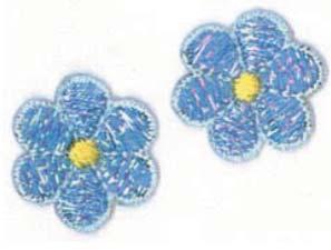 WH30022 Blume blau 3er Set 2 x 2 cm Art.