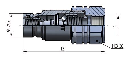 45 PLK4 PLK4 DN20 - BG 3 - ISO 12.5 IG 1 84,5 BSP 1/2" DIN 3852-2-X PLK4.2013.113 365 42 86 NPT 1/2" ANSI B1.20.3 PLK4.2013.013 375 42 86,5 BSP 3/4" DIN 3852-2-X PLK4.2019.