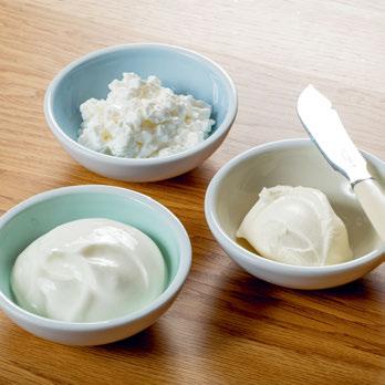 Frischkäse wie Quark, Blanc battu und Hüttenkäse enthalten bis zu 4,5 g Milchzucker pro 100 g.
