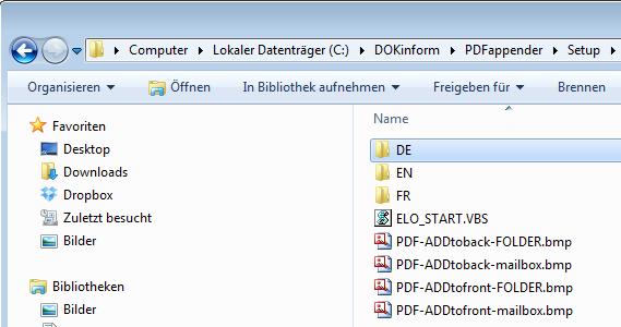 4 ELO-Integration Die Integration erfolgt über je ein ELO-Script für jedes Profil aus der Konfigurationsdatei. Die Namen der Scripte können beliebig verändert werden.