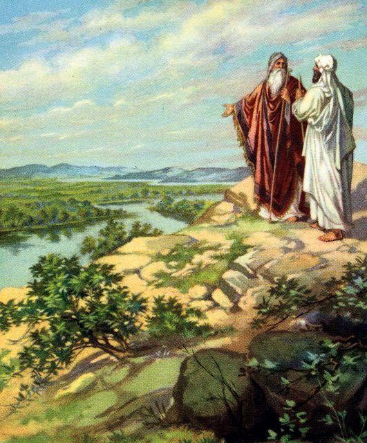 Abraham und Lot Und Lot erhob seine Augen und sah die ganze Ebene des Jordan, dass sie ganz bewässert war, gleich dem Garten des HERRN, wie das Land Ägypten, bis nach Zoar hin.