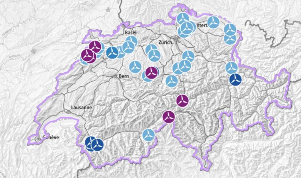 Realisierte Wind-Anlagen