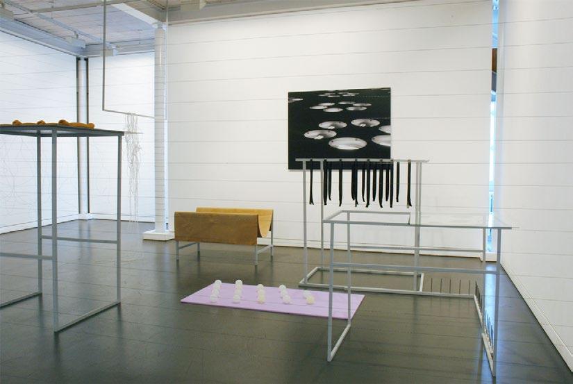 -vor der zeit danach- Galerie Trudelhaus Baden, 2010, Installationsansicht, Draht, Holz, Schaumgummi,