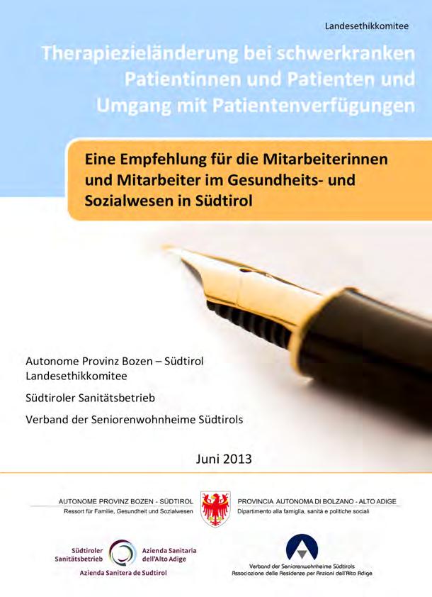 Patientenverfügung im Advance Care Planning Gesundheitliche Vorausplanung in einer Region Behandlung im Voraus planen (BVP) Erstellung professionell begleiteter Gesprächsprozess (facilitation)