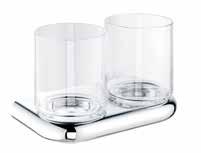 2 Handtuchhaken 1382301010 chrom Glas-/Seifenhalter