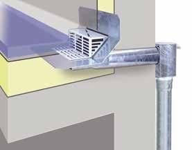sich die Attikaentwässerungssysteme der Serie 43 besonders gut für die Entwässerung von genutzten Flachdächern und Dachterrassen mit Dachrandabschluss (Attika).