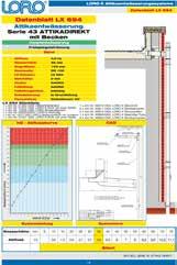 Berechnung Ausführungsspezifikation: Spezifikation des Dachentwässerungssystems Abflusswerte aus Datenblatt LX 694 der LORO-X Attika-Direkt Attikaentwässerung Abflusswerte aus Datenblatt LX
