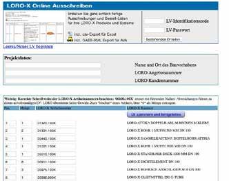 Spezifikation herunterladen Ausschreibung und Angebot erstellen 3. Produktdatenbank 4.Ausschreibung www.loro.