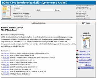 eine Ausschreibung aus einer Liste von Artikeln.