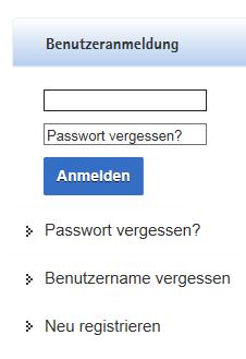 Vergabeplattform () Wenn Sie bereits eine Registrierung auf der Vergabeplattform besitzen, dann melden Sie sich mit Ihren Benutzerdaten (Benutzernamen und Passwort) an.