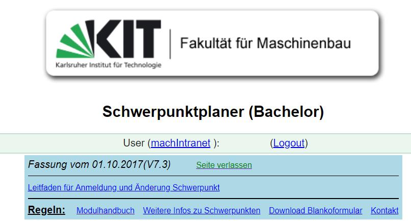 Schwerpunktplan Blankoformular Das Blankoformular wird verwendet, wenn die gewünschte Kombi