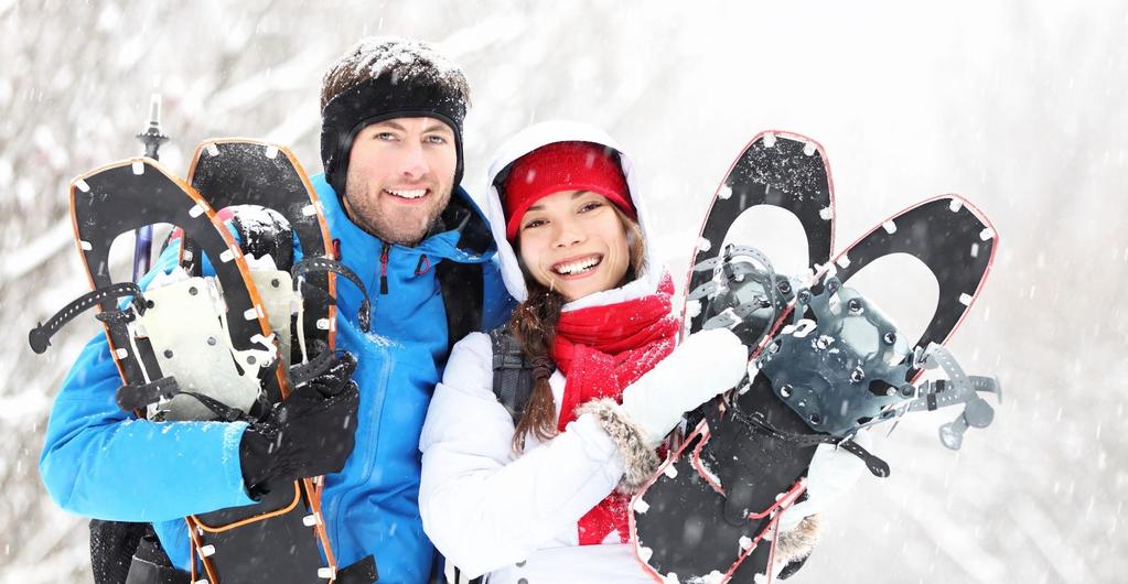 SPEZIELLE GRUPPENEVENTS Schneeschuhlaufen Verbringen sie vergnügte Stunden auf unseren verschneiten, lawinensicheren und gut beschilderten Schneeschuhwanderrouten mit einem ortskundigen Guide