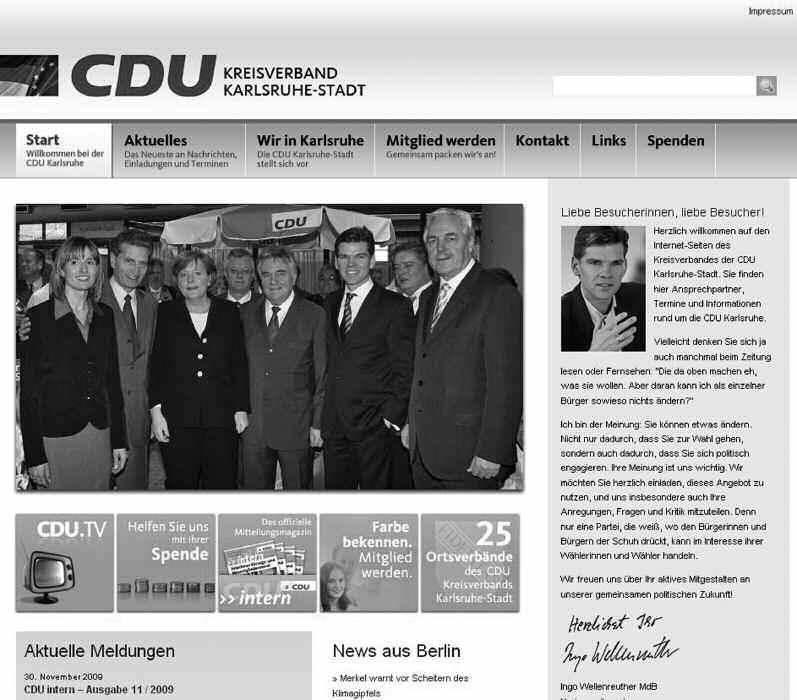 >>> Aus der Kreisgeschäftsstelle Neue Internetseite des Kreisverbands der CDU Karlsruhe-Stadt Komplett überarbeitete Webseite steht ab sofort allen Besuchern zur Verfügung Sehr geehrte Damen und