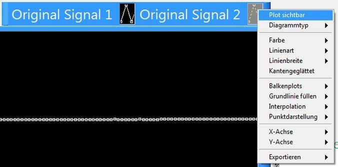 Sie können auch die Darstellung für Signal 1 so ausschalten und dafür die Darstellung für Signal 2 einschalten.