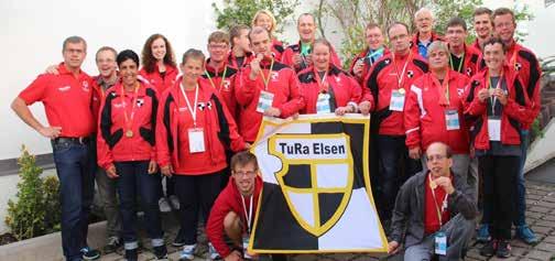 11. Juli 2017, das Erfolgsteam der TuRa Elsen in Neuss bei den Special Olympics; v. l.