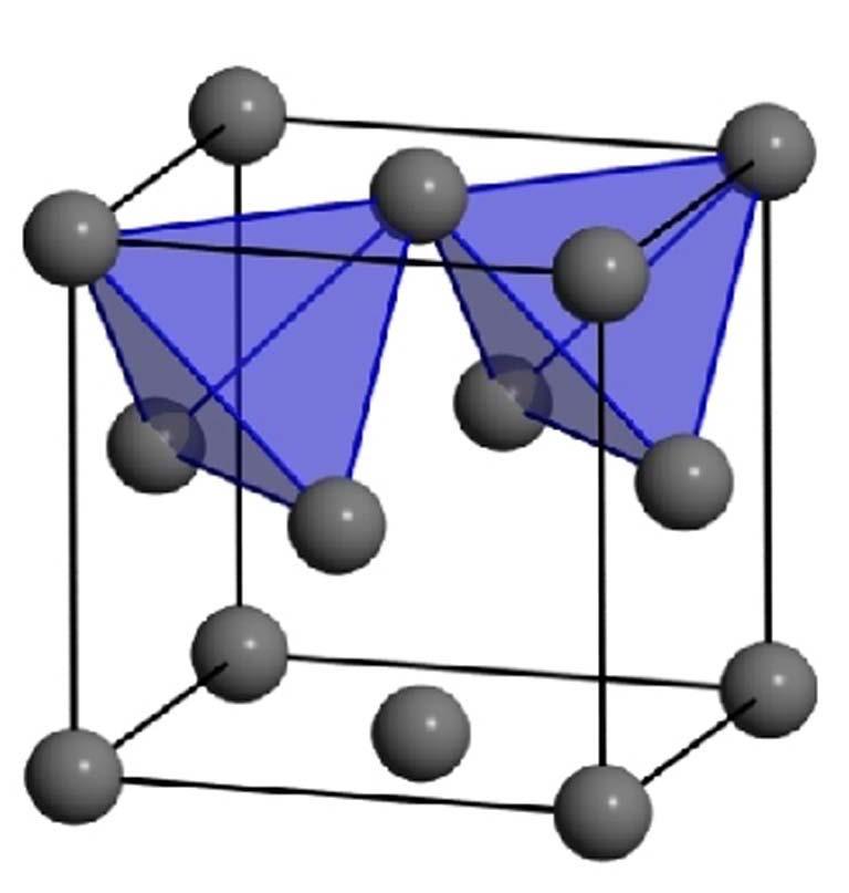 Die Tetraederlücke Der Elementarwürfel enthält insgesamt 8 Tetraederlücken Optimales Radienverhältnis: