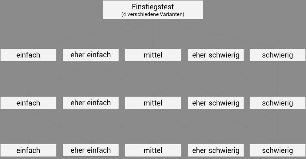 2 Testformate Es werden drei verschiedene Testformate eingesetzt: Online-Tests, Papier-Tests (Deutsch Schreiben und Englisch Schreiben) und Beurteilung der Sprechkompetenzen (Englisch und