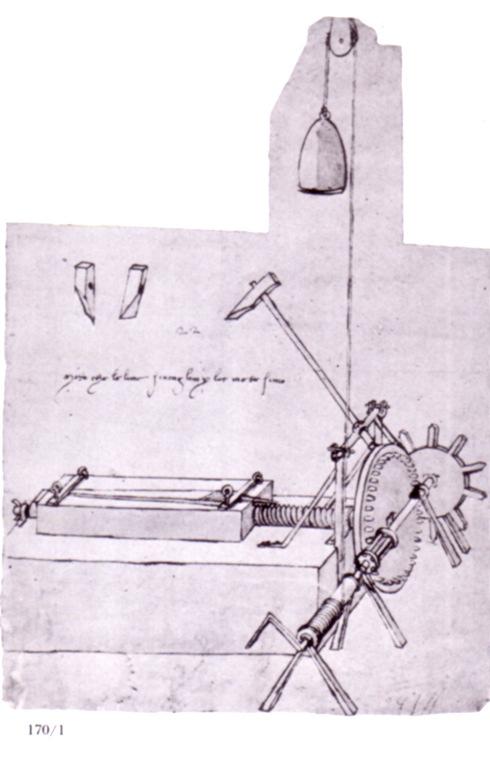 Aufgabe 1: Eine Maschine von Leonardo da Vinci Die meisten Maschinen, die Leonardo da Vinci vor mehr als 500 Jahren konstruierte, waren für industrielle Zwecke bestimmt, zum Einrammen, zur