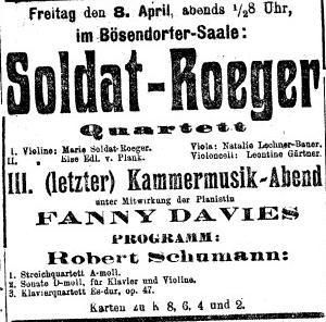 3. Konzert am 8. April 1910: 1. Konzert am 27.