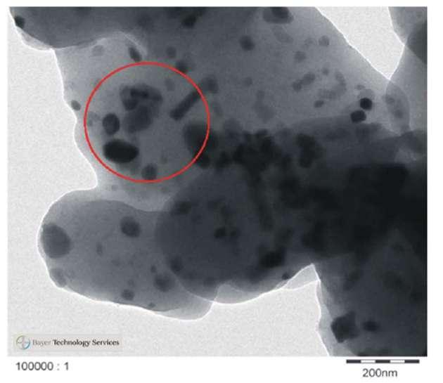 freigesetzt Die zugesetzten Nanopartikel bleiben fest in dem dabei entstehenden Abrieb