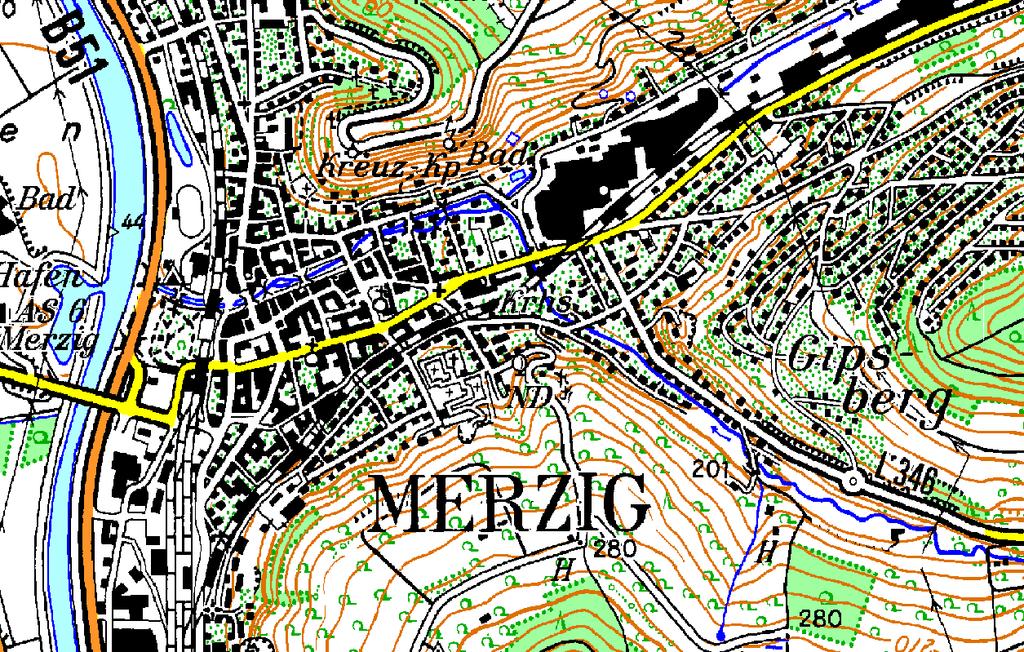 000; Quelle: Zora) Standort der Messstation in Merzig Pegel in Merzig Abbildung 2.