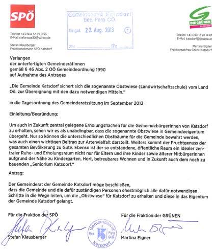Wir fordern daher SPÖ und Grüne auf, sich wieder vernünftig an den gemeinsamen Verhandlungstisch zu setzen (siehe oben erwähnte Strategiegruppe, in der alle Parteien vertreten sind) und so für eine