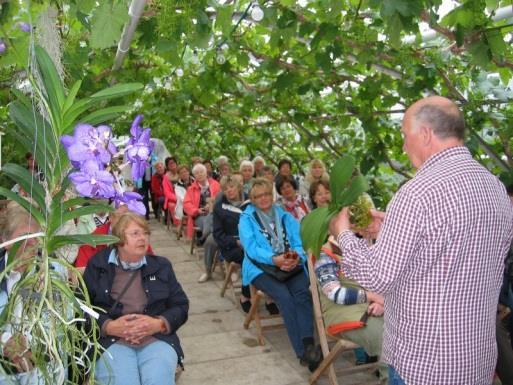 46 Damen lauschten sehr interessiert dem Vortrag über die Pflege von Orchideen, um lange Zeit Freude an der Blütenpracht zu haben.