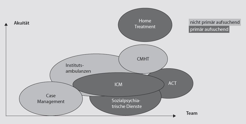 Gemeindenahe Versorgung ICM: Intensive Case Management CMHT: Community