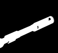 104* Hohlfräser Ø 16 mm, lang, durchbohrt, für Schnellkupplung für DHS/DCS Sicherstellen, dass sich der Zentriermechanismus des Hohlfräsers in der korrekten Position befindet: er muss vom