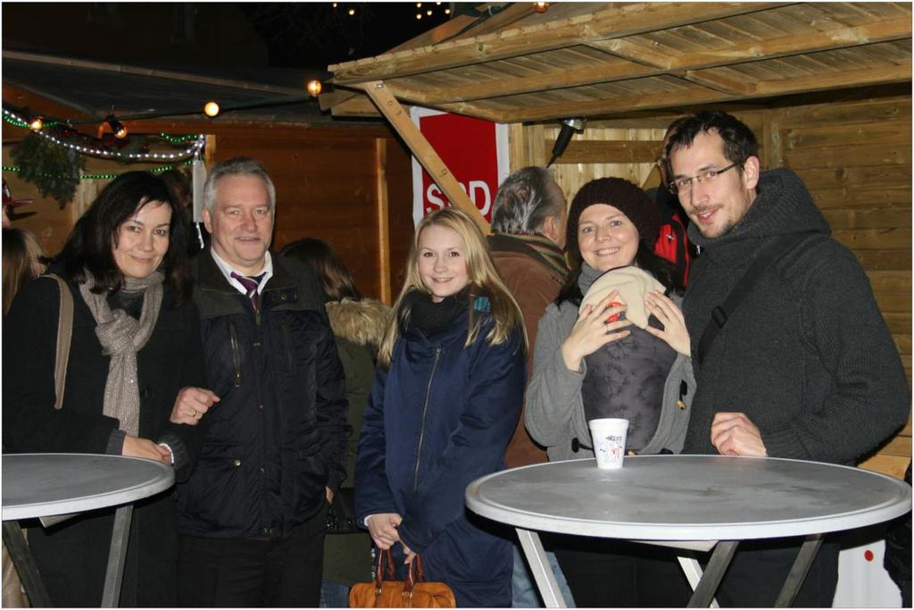 Dezember Besuch des SPD-Stands auf dem Villmarer Weihnachtsmarkt auf